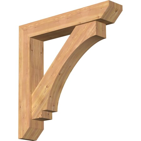 Ekena Millwork Imperial Slat Smooth Bracket w/ Offset Brace, Western Red Cedar, 7 1/2"W x 42"D x 42"H BKT0806X42X42IMP06SWR